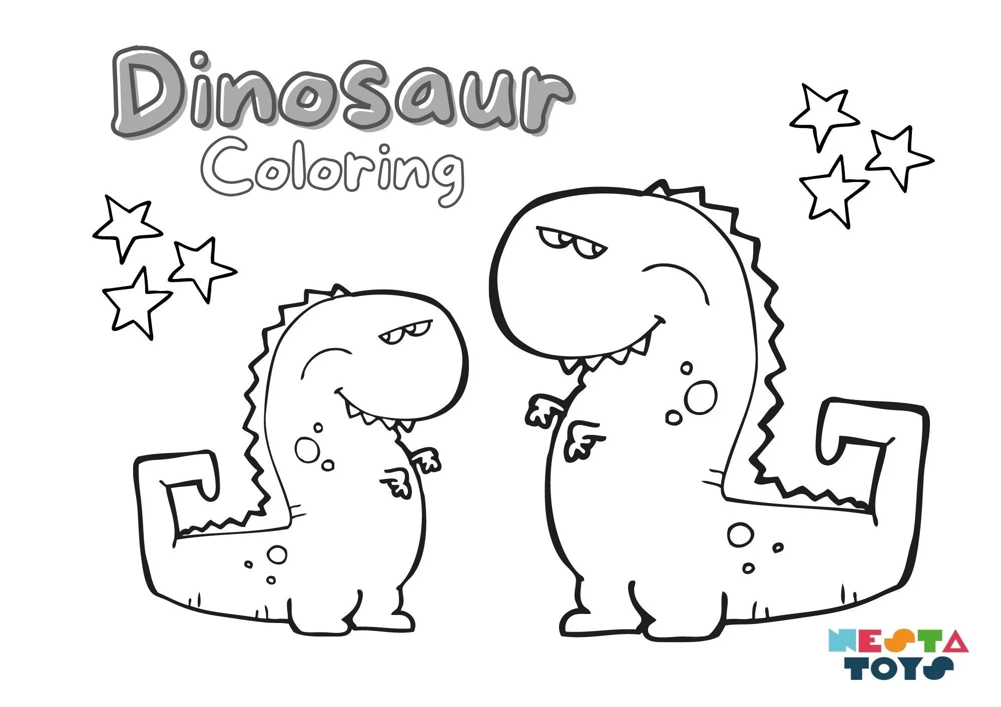 Dinosaur Coloring Activity Sheet - nestatoys