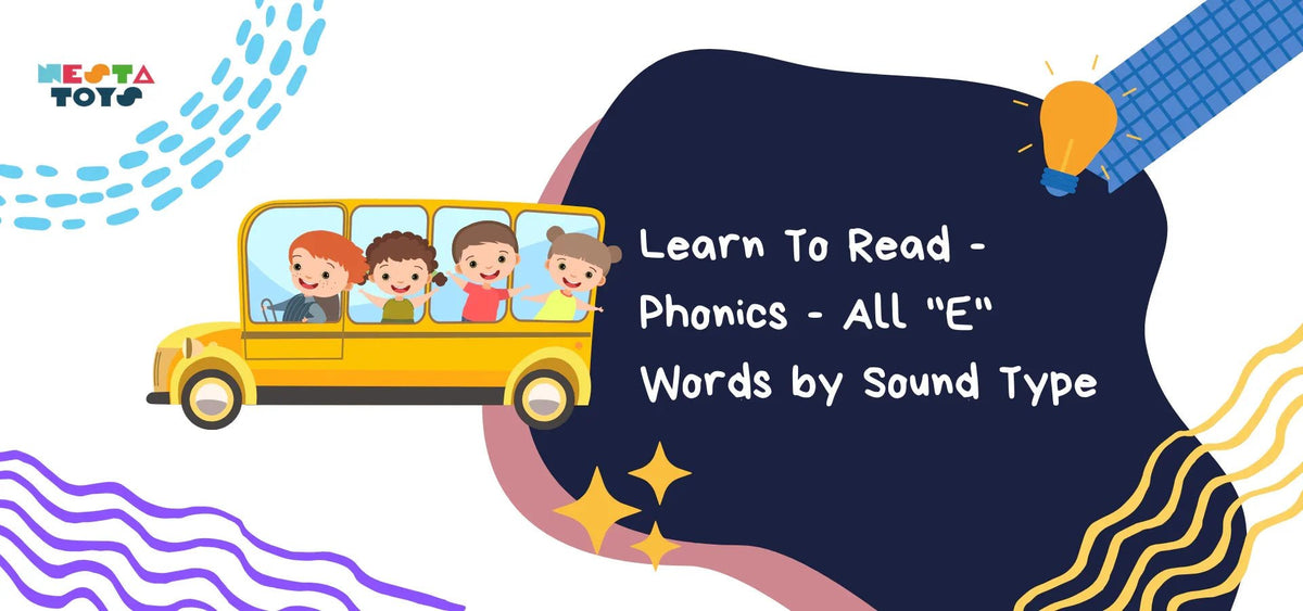 Learn To Read - Phonics - All "E" Words by Sound Type - NESTA TOYS