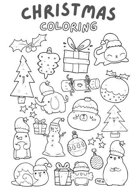 Christmas Coloring Activity Sheet - nestatoys