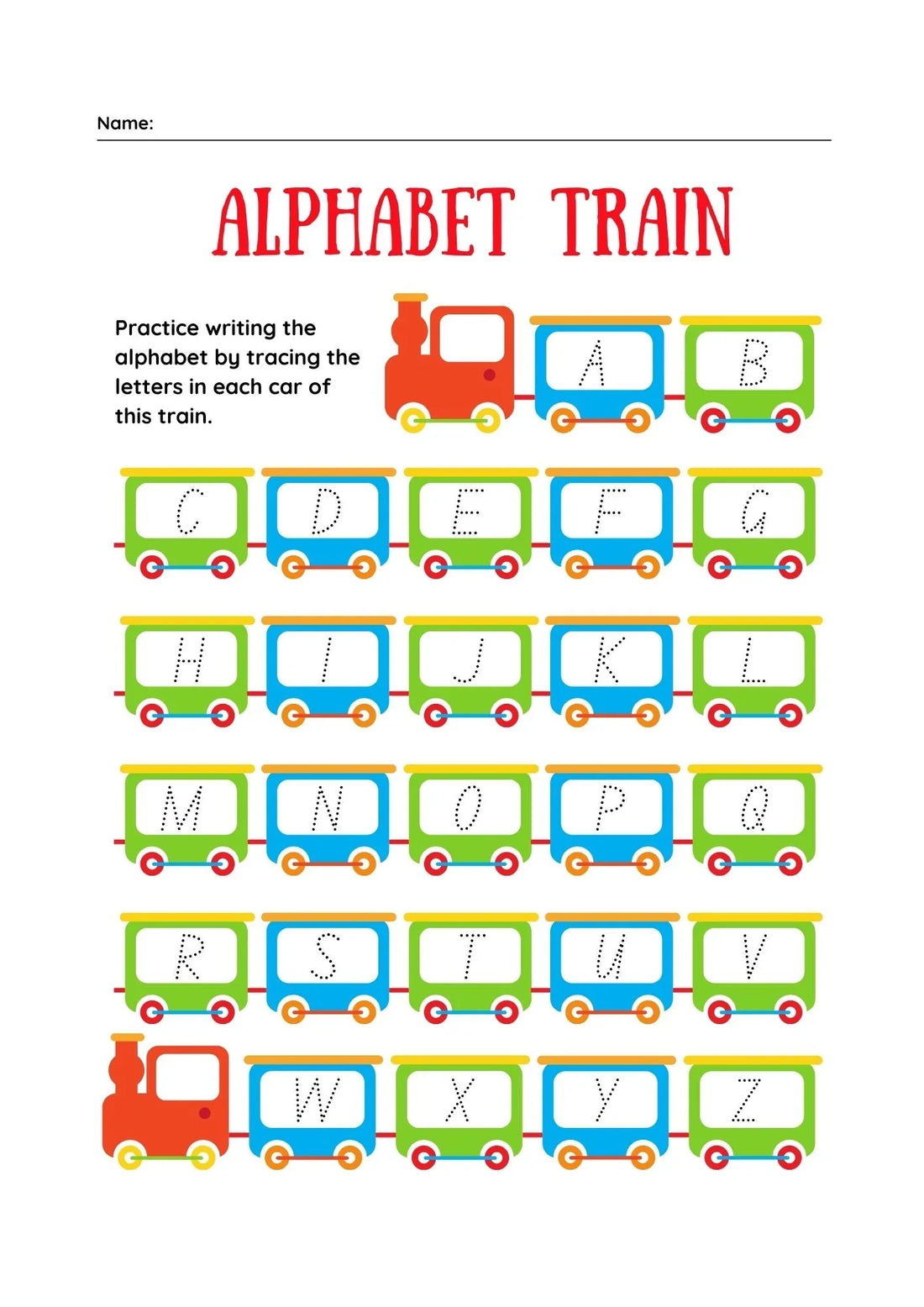Alphabet Train - Fun ABC Learning Activity for Kids - nestatoys
