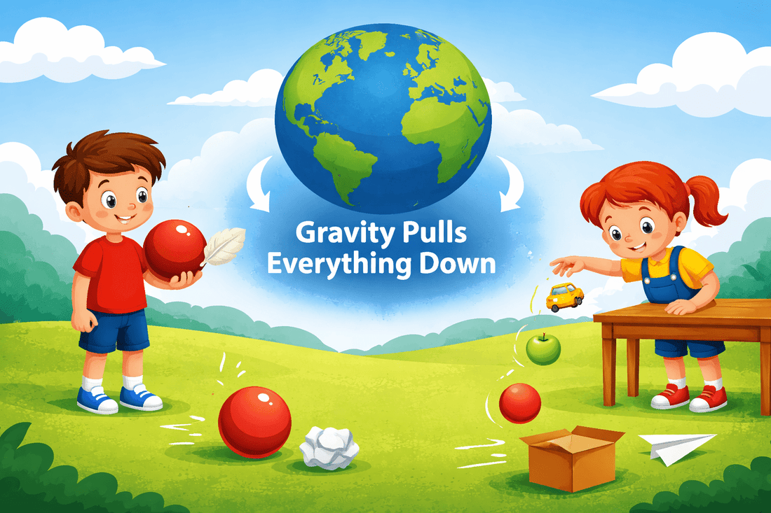 Force of Gravity in Science for Kids: Easy Concepts and Activities - NESTA TOYS