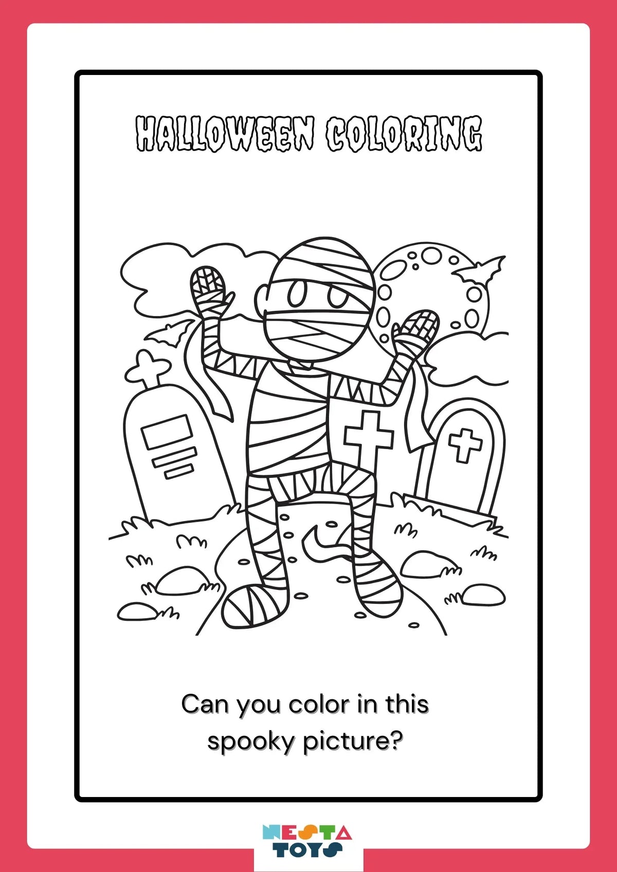 Spooktacular Halloween Coloring Activity Sheet: Fun for Kids! - NESTA TOYS