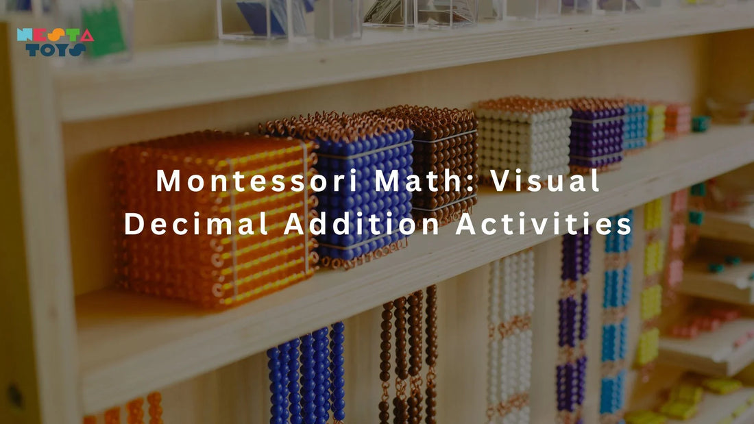 Montessori Math: Visual Decimal Addition Activities, montessori math, early learning, math for kids