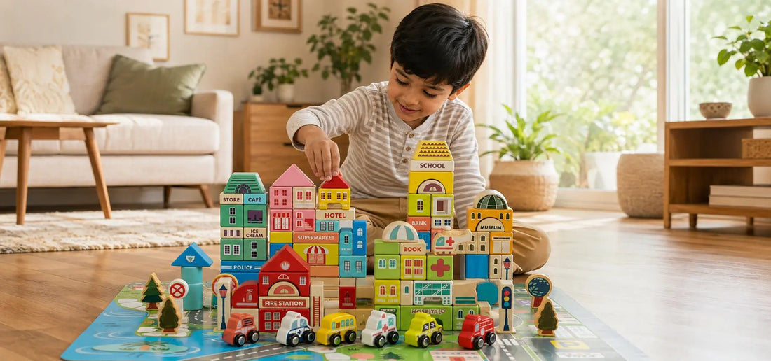 Wooden Building Blocks: How Building and Construction Play Helps Children Learn - NESTA TOYS