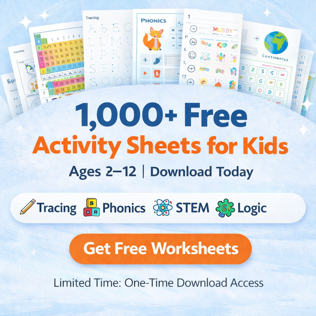 1000+ Free Activity Sheets for Kids (Ages 2–12)