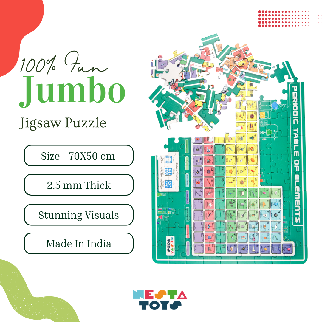 Periodic Table of Elements Jigsaw Puzzle (108 Jumbo Pieces) - nestatoys