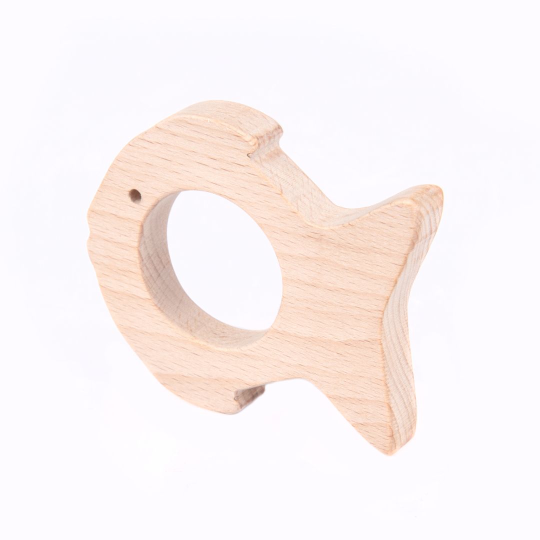 Wooden Dinosaur Blocks, Egg Shaker Rattle & Teether (6+ Months) - nestatoys