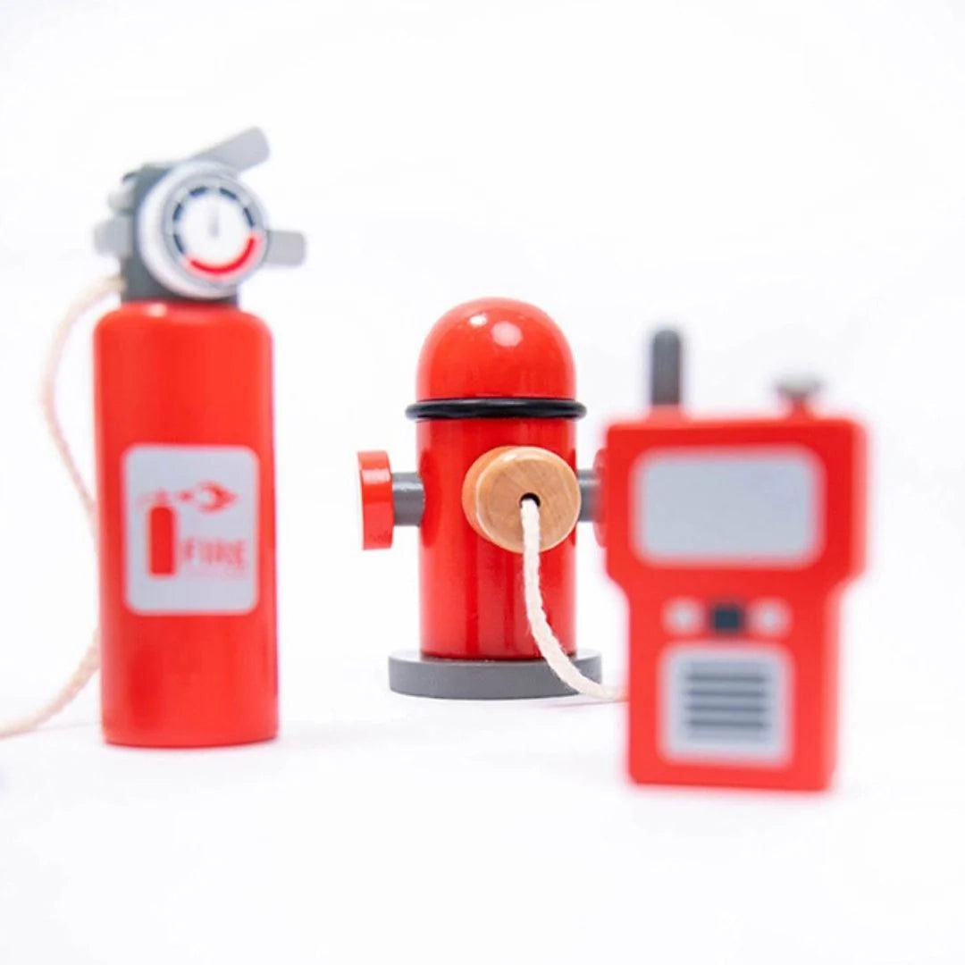 Firefighter Pretend Play Toy with Fireman Costume Kit (14 Pcs) - nestatoys