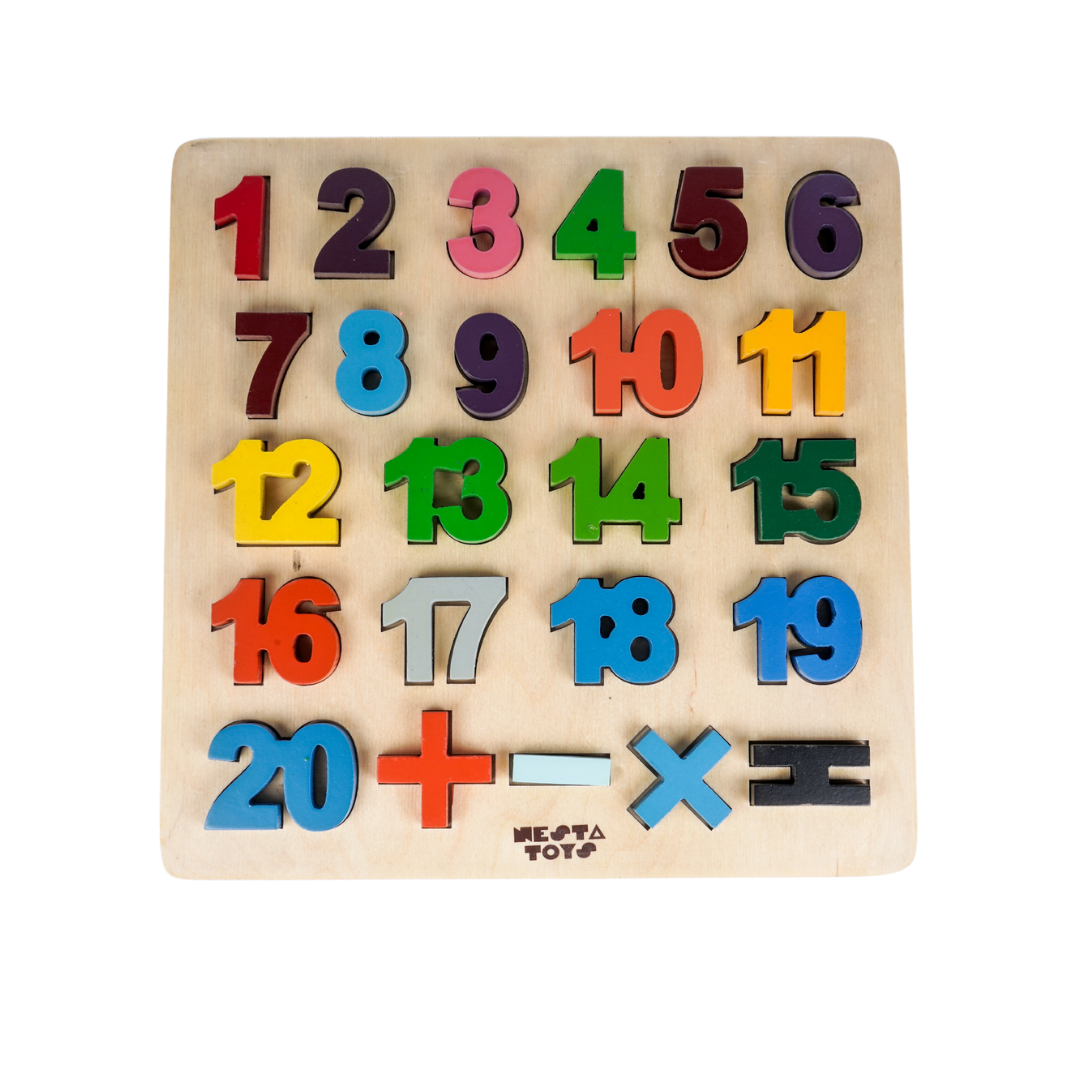 NESTA TOYS - Wooden Number Puzzle Toys - nestatoys