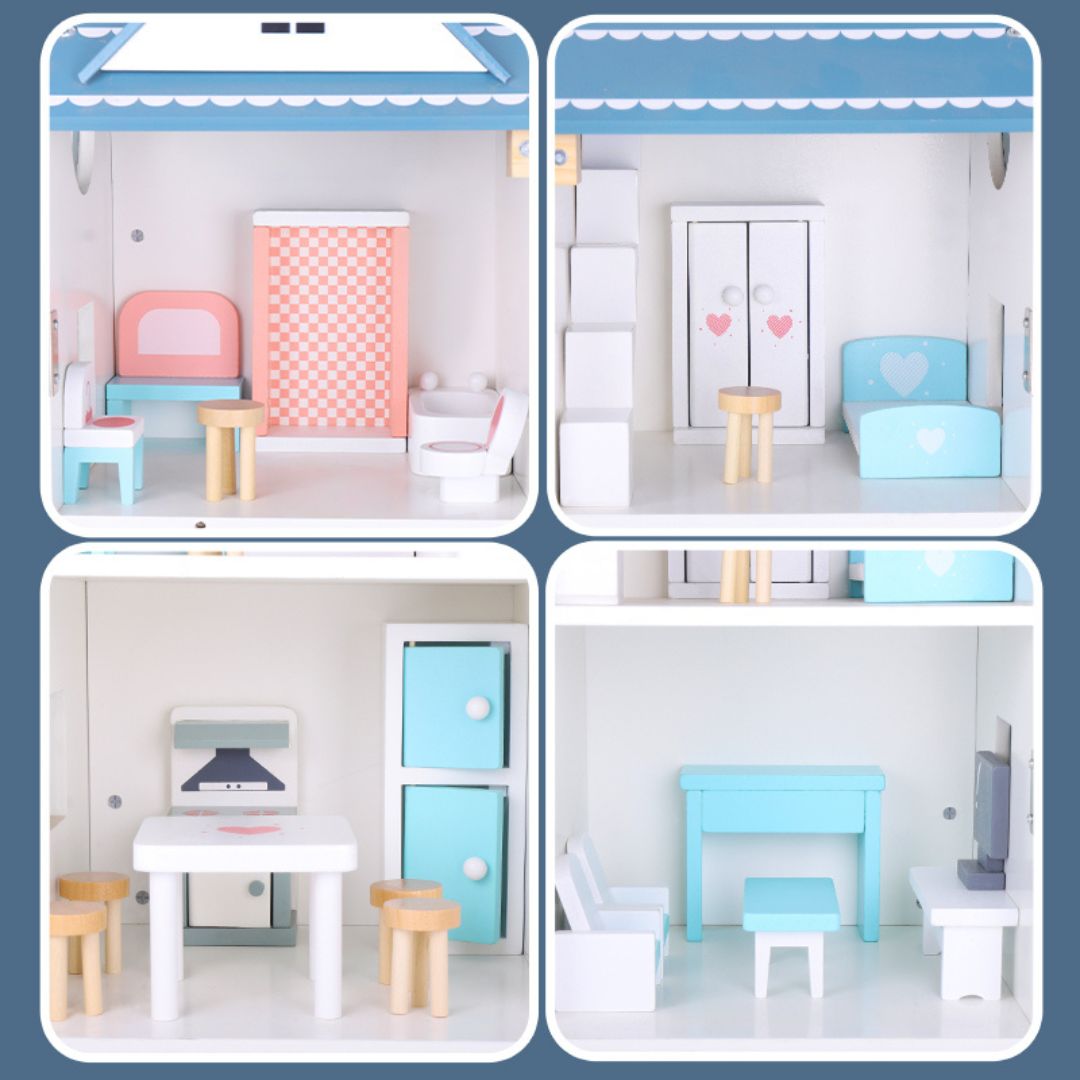 Wooden Dollhouse Toy - nestatoys