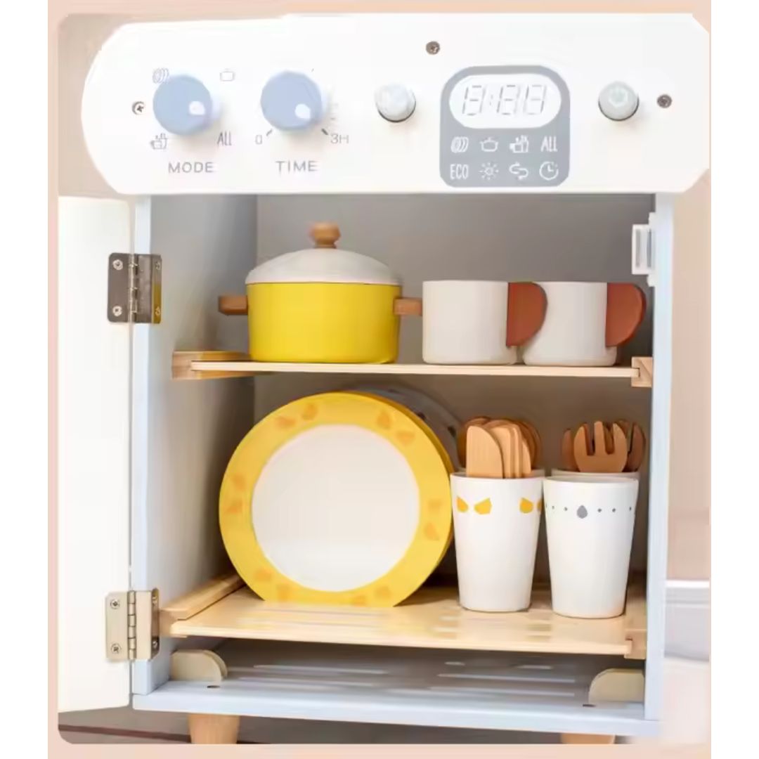 Wooden Dishwasher Kitchen Toy Set - nestatoys
