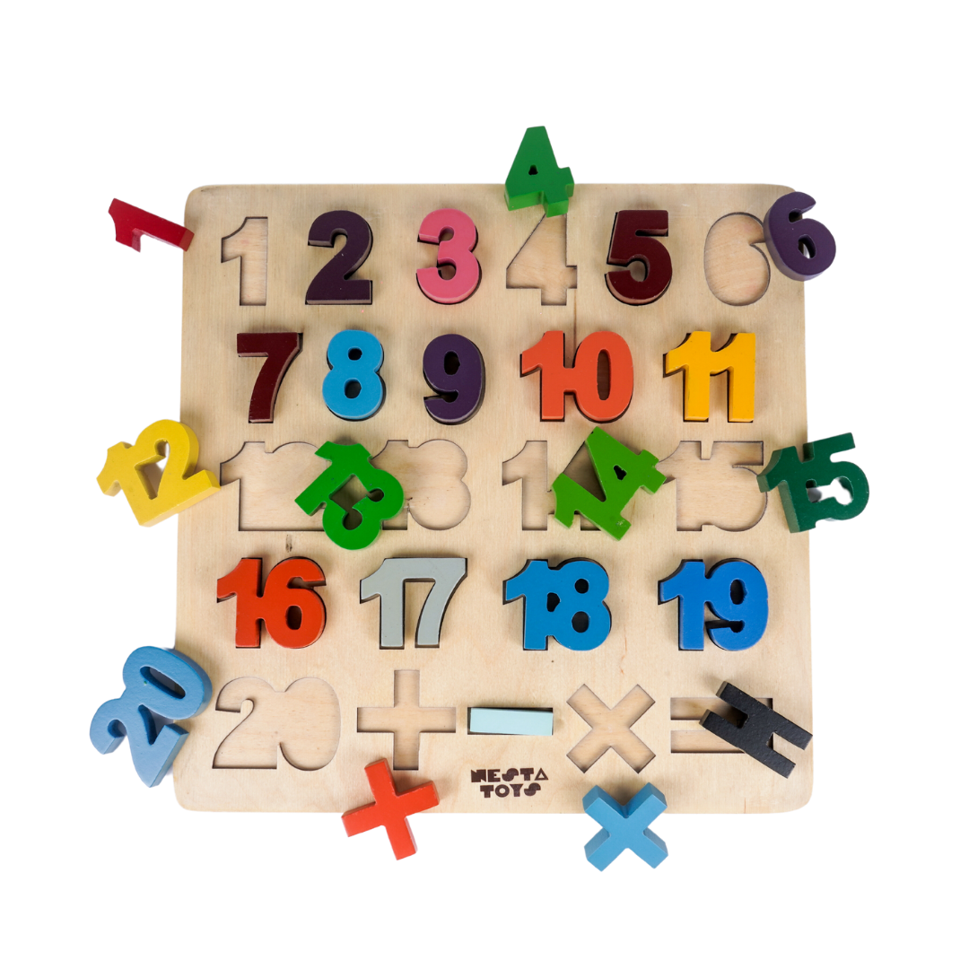 NESTA TOYS - Wooden Number Puzzle Toys - nestatoys