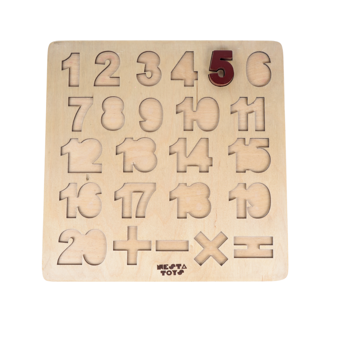 NESTA TOYS - Wooden Number Puzzle Toys - nestatoys