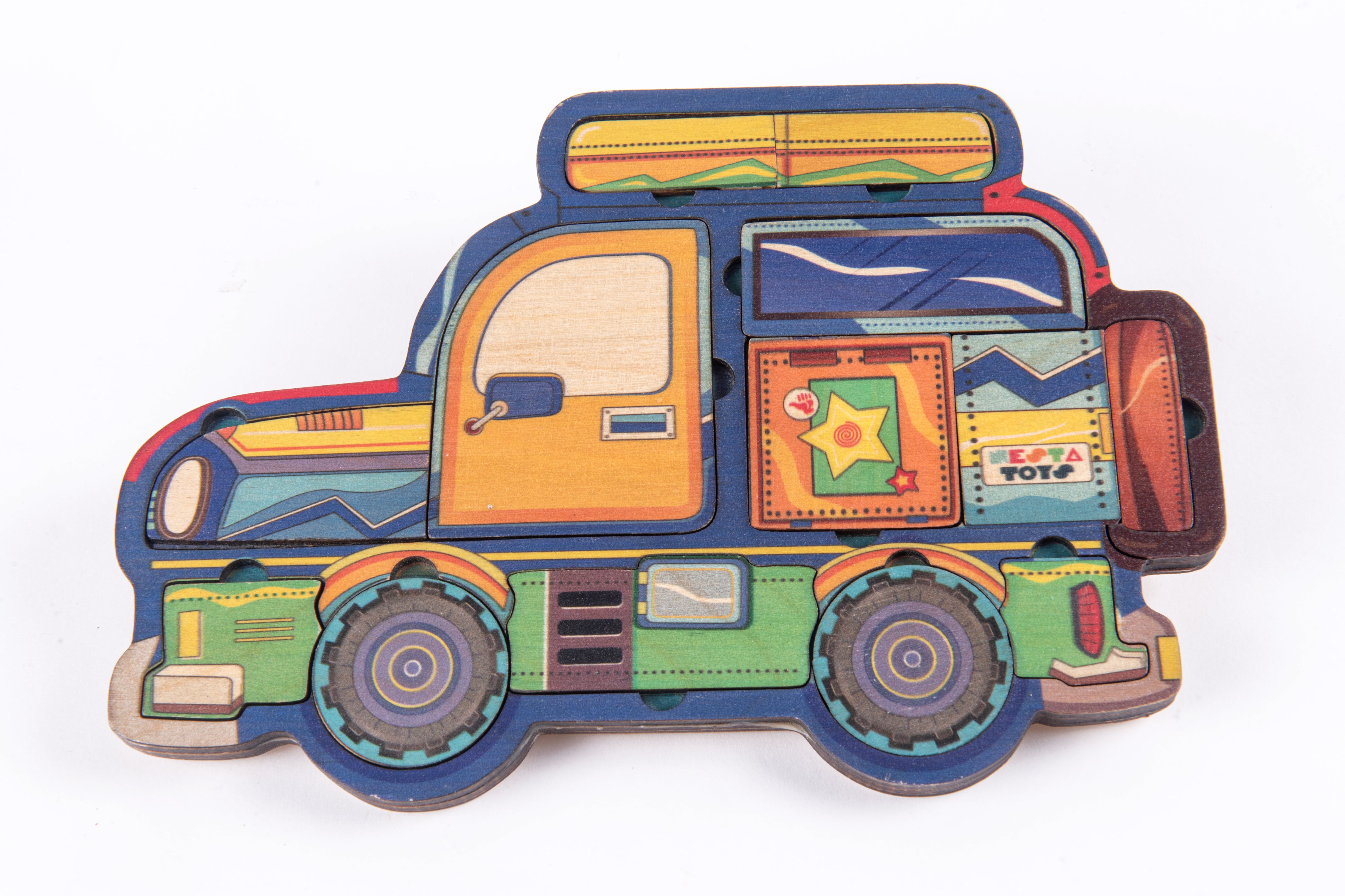Wooden Car Puzzle - nestatoys