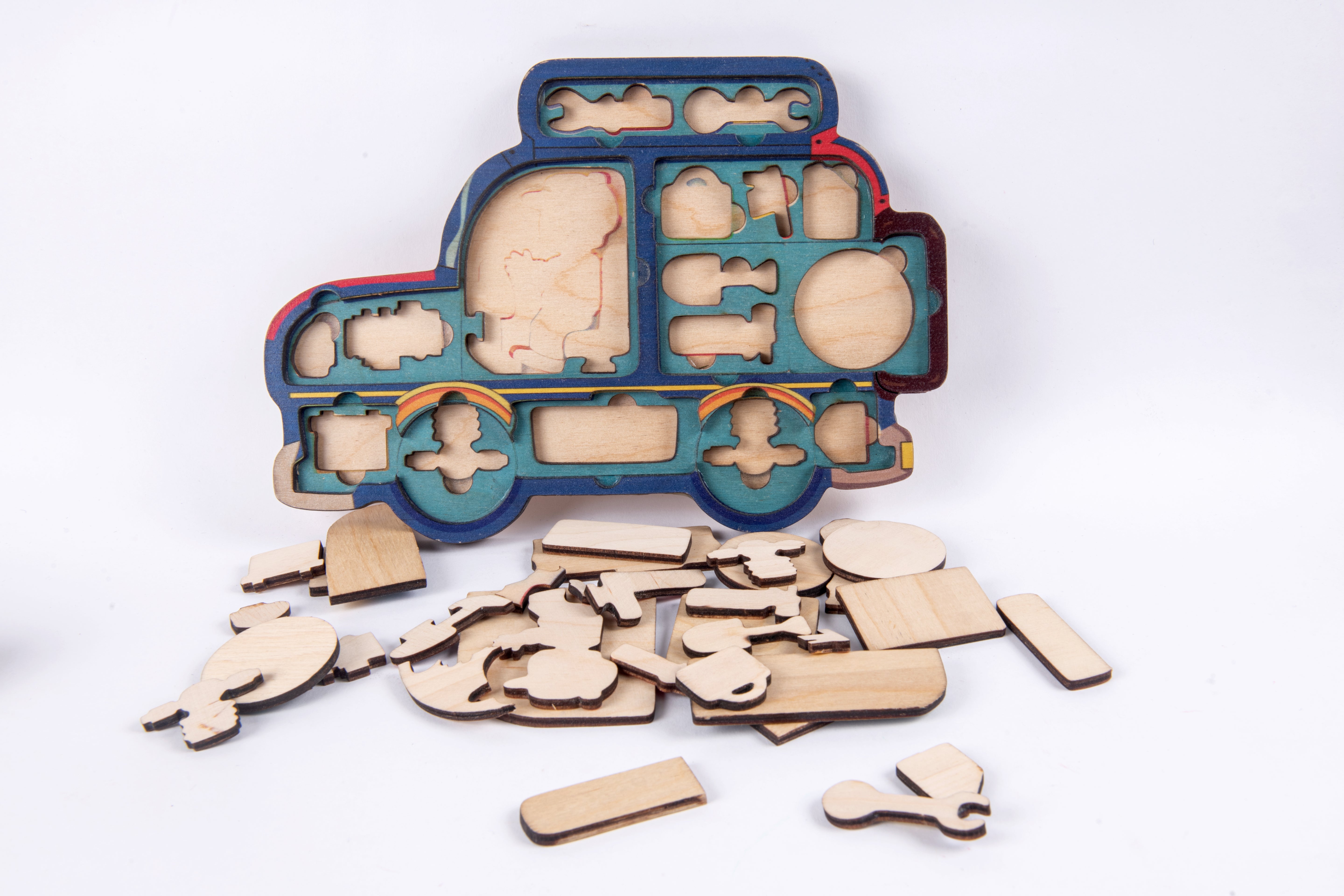 Wooden Car Puzzle - nestatoys