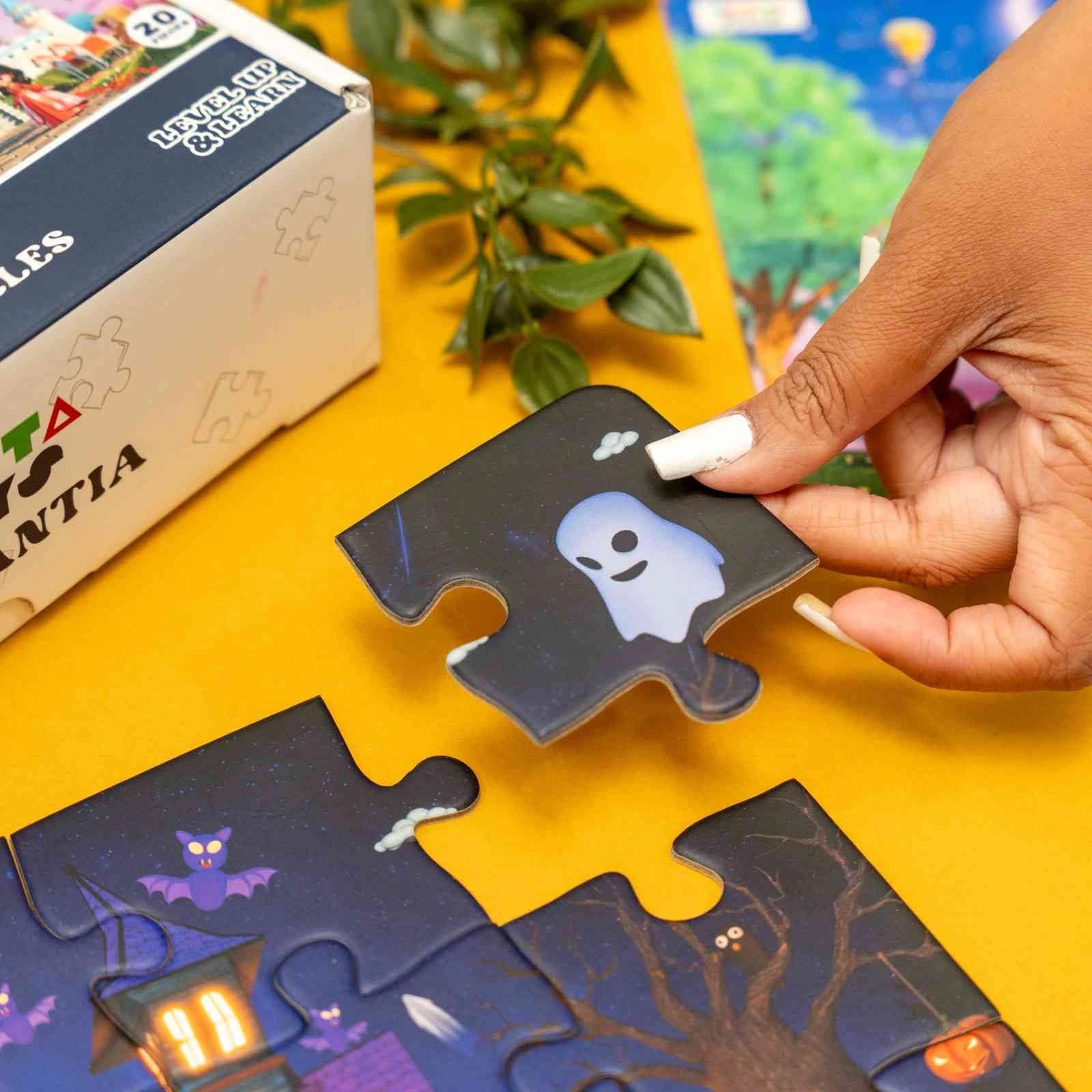 NESTA TOYS - Floor Puzzle & Game | 4 in 1 Jigsaw Puzzle | Enchantia (9 Pcs,12 Pcs, 16 Pcs, 20 Pcs) 