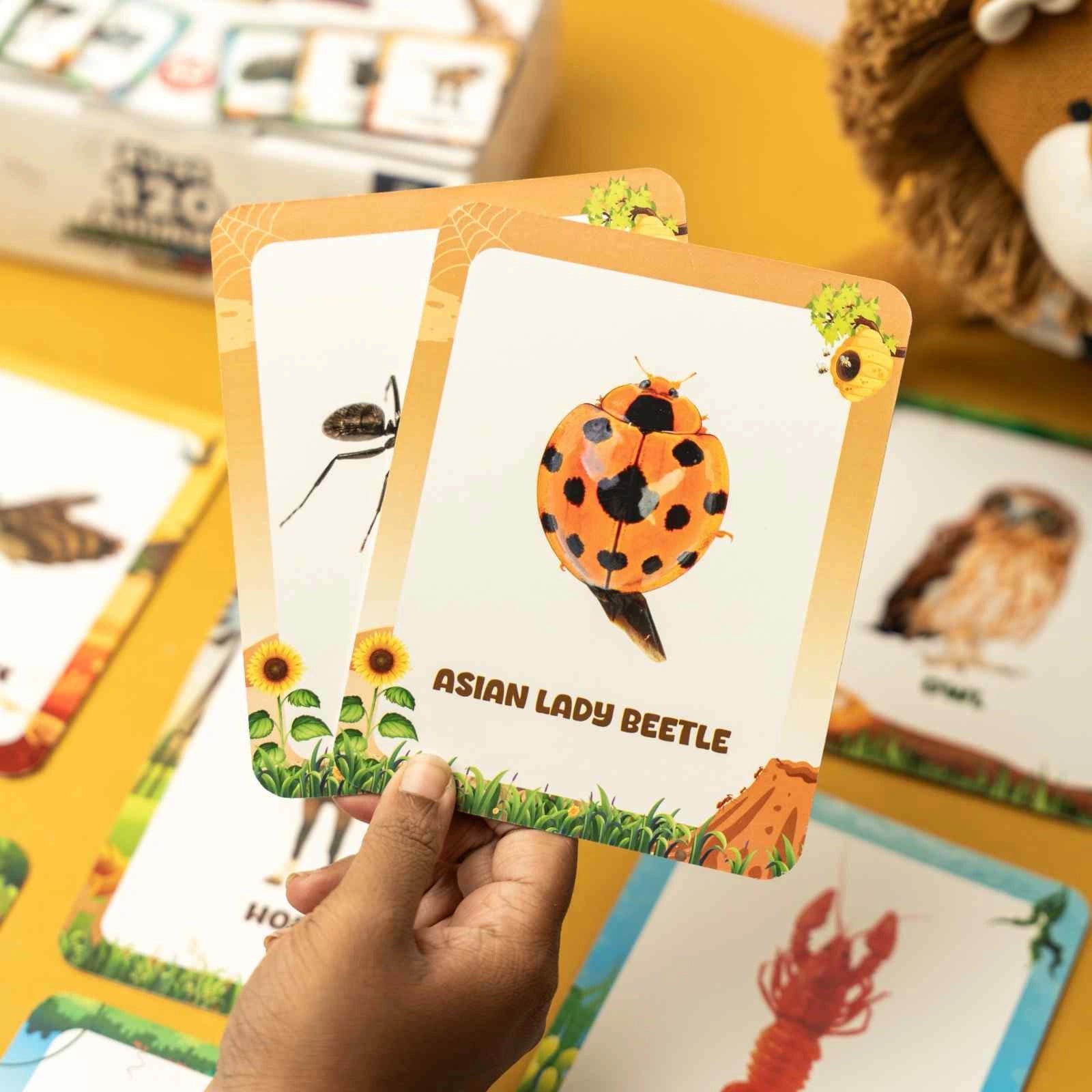 NESTA TOYS - Large Flash Cards for Toddlers (Thick & Sturdy) - First 120 Animals | Montessori Toys & Preschool Learning Activities