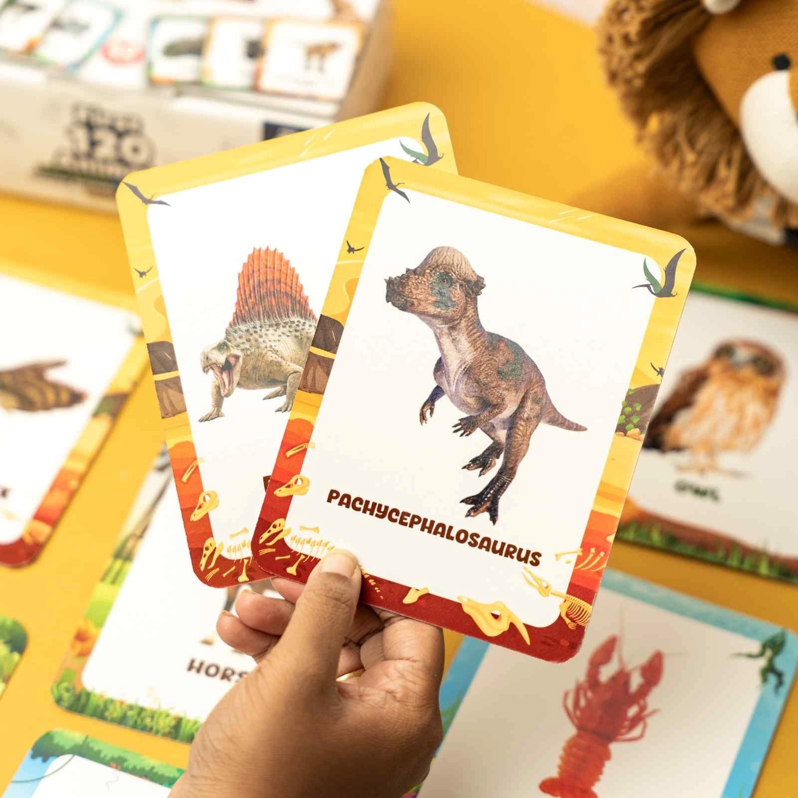 NESTA TOYS - Large Flash Cards for Toddlers (Thick & Sturdy) - First 120 Animals | Montessori Toys & Preschool Learning Activities