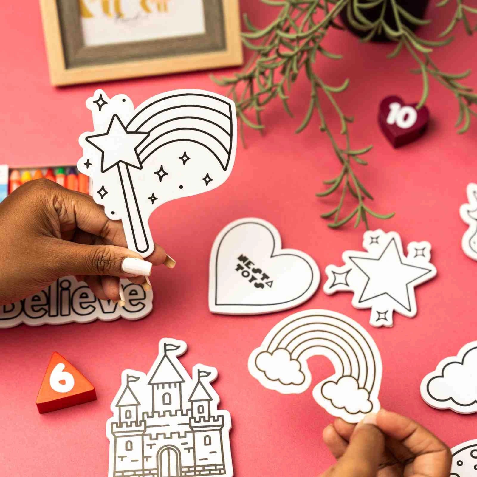 NESTA TOYS - DIY Unicorn Fridge Magnets | Mess-Free Art & Craft Activity for Girls & Boys 