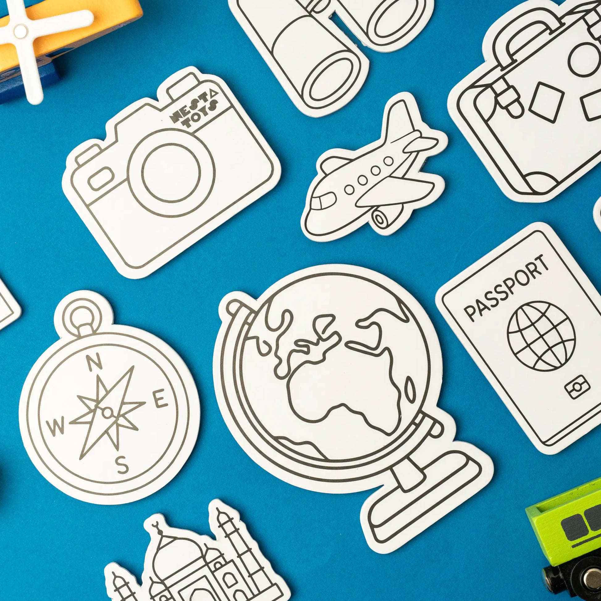 NESTA TOYS - DIY World Explorer Fridge Magnets | Mess-Free Art & Craft Activity for Girls & Boys