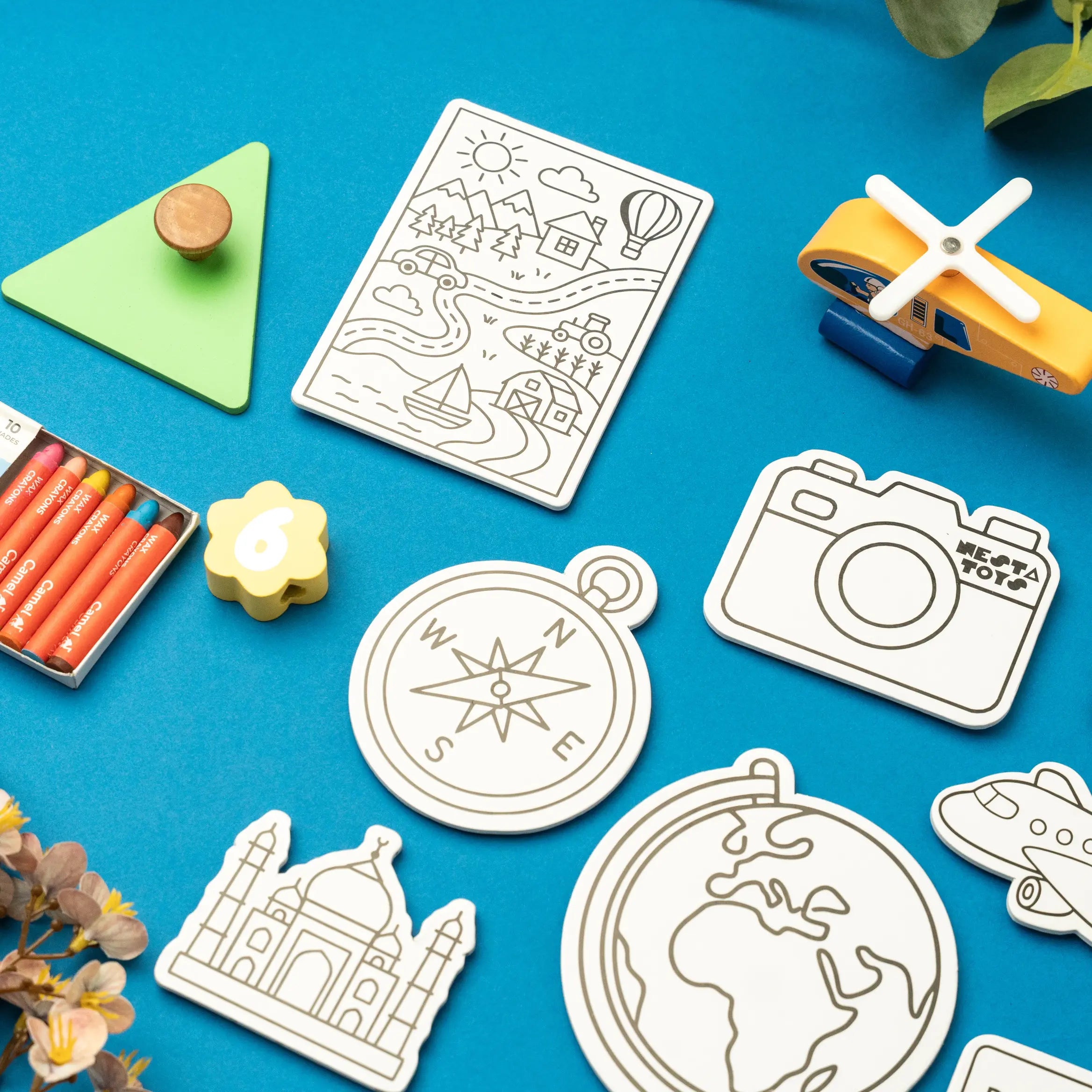 NESTA TOYS - DIY World Explorer Fridge Magnets | Mess-Free Art & Craft Activity for Girls & Boys