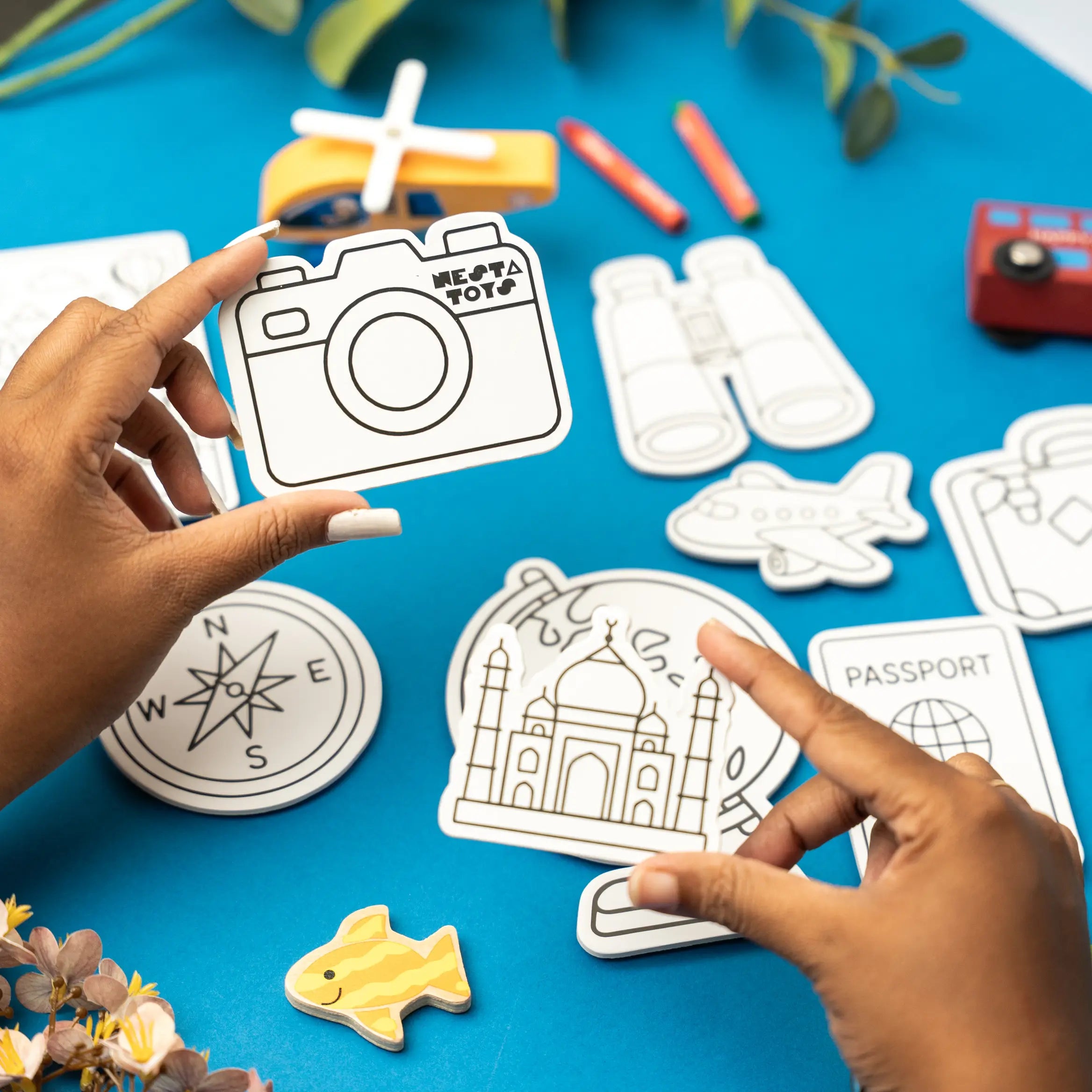 NESTA TOYS - DIY World Explorer Fridge Magnets | Mess-Free Art & Craft Activity for Girls & Boys