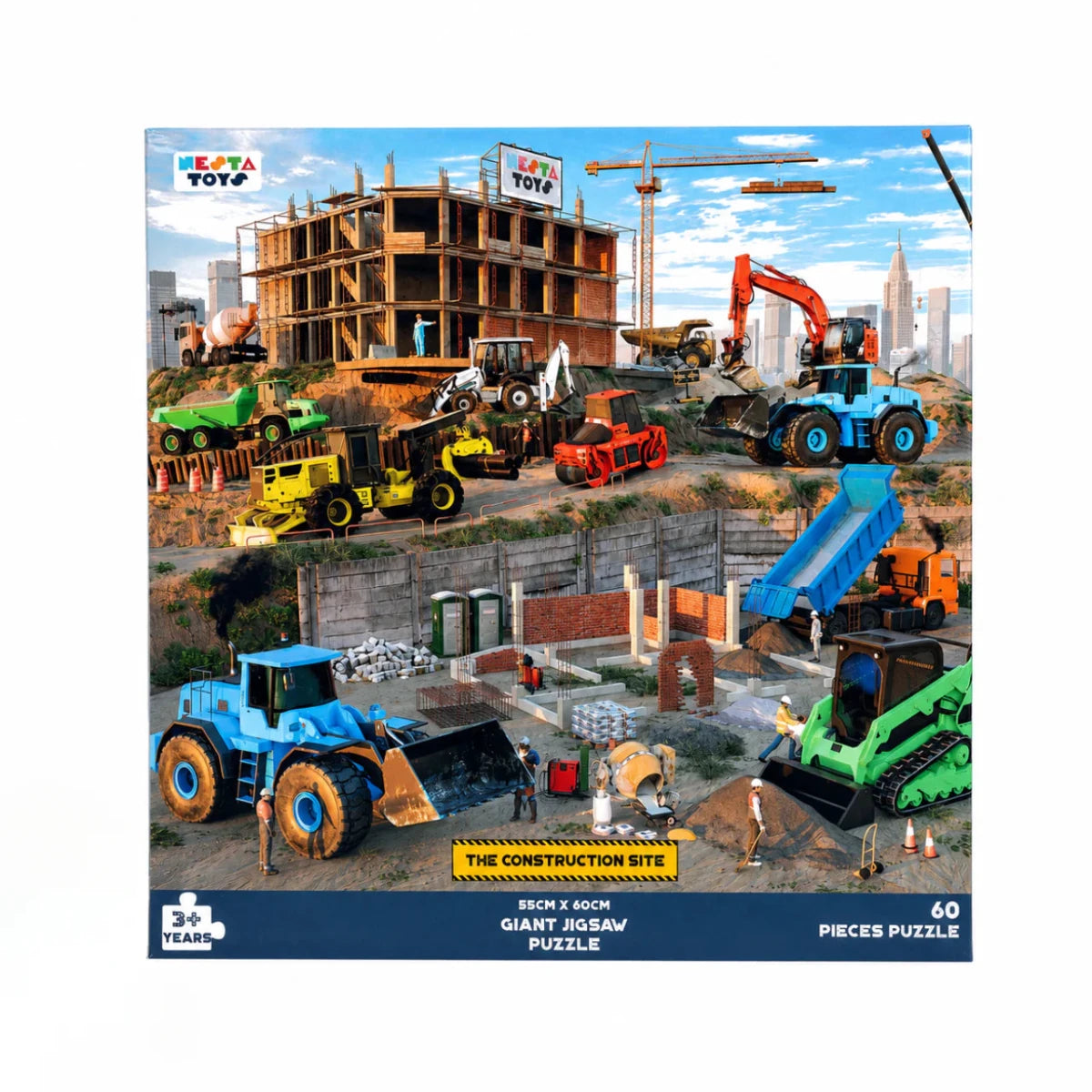 Construction Site Jigsaw Puzzle (64 Pcs) - NESTA TOYS