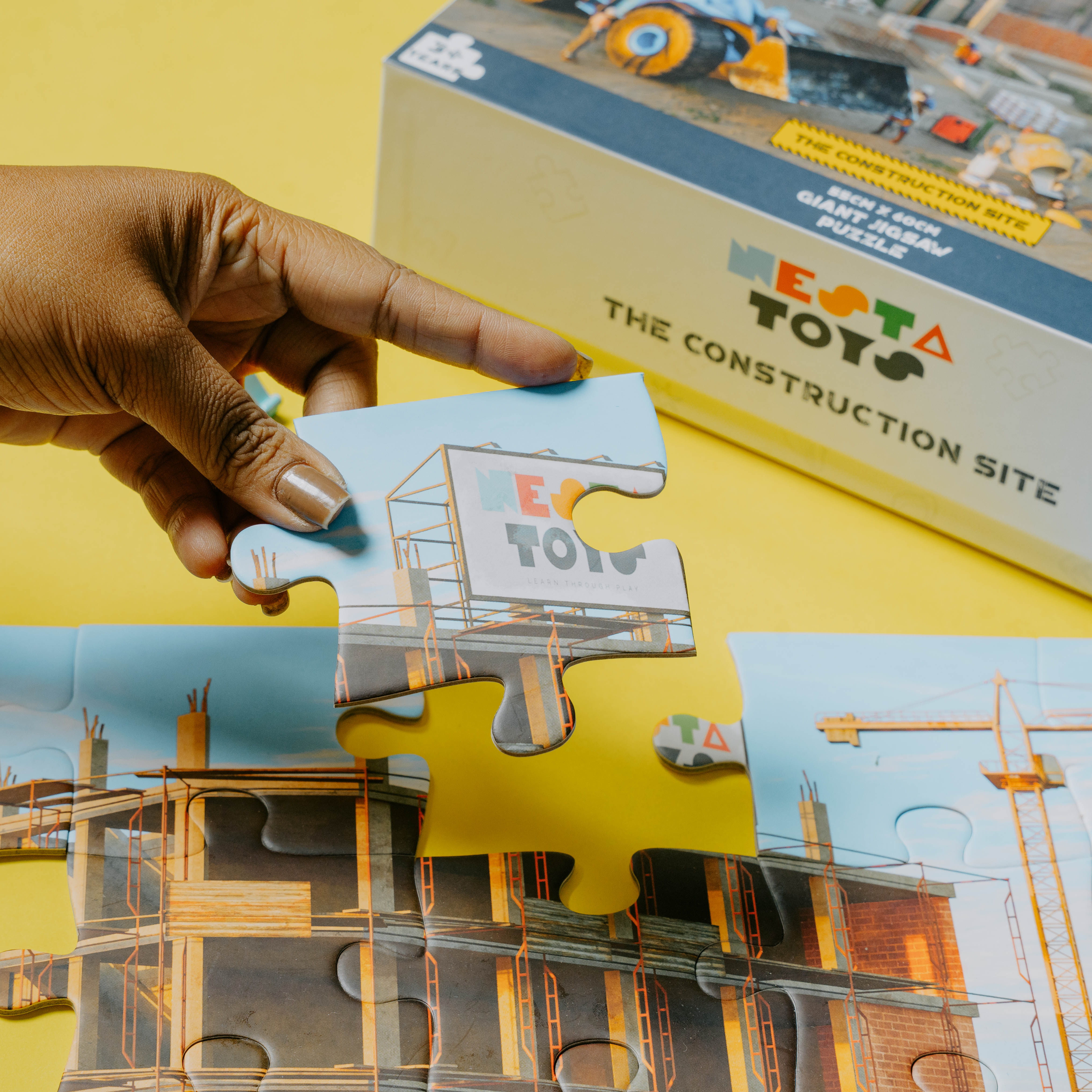 Construction Site Jigsaw Puzzle (64 Pcs) - nestatoys