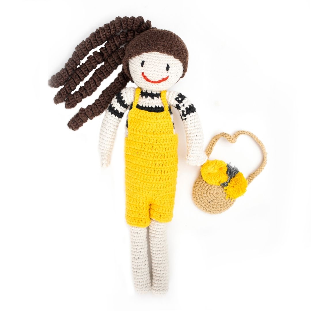 Handmade Crochet Doll (11 Inch) | Amigurumi Stuffed Toy - nestatoys