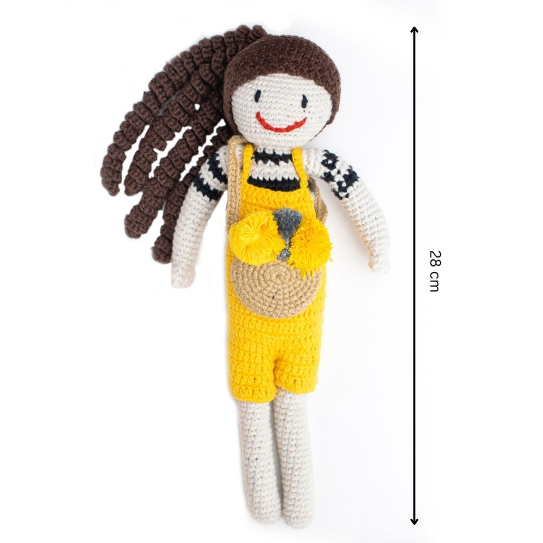 Handmade Crochet Doll (11 Inch) | Amigurumi Stuffed Toy - nestatoys