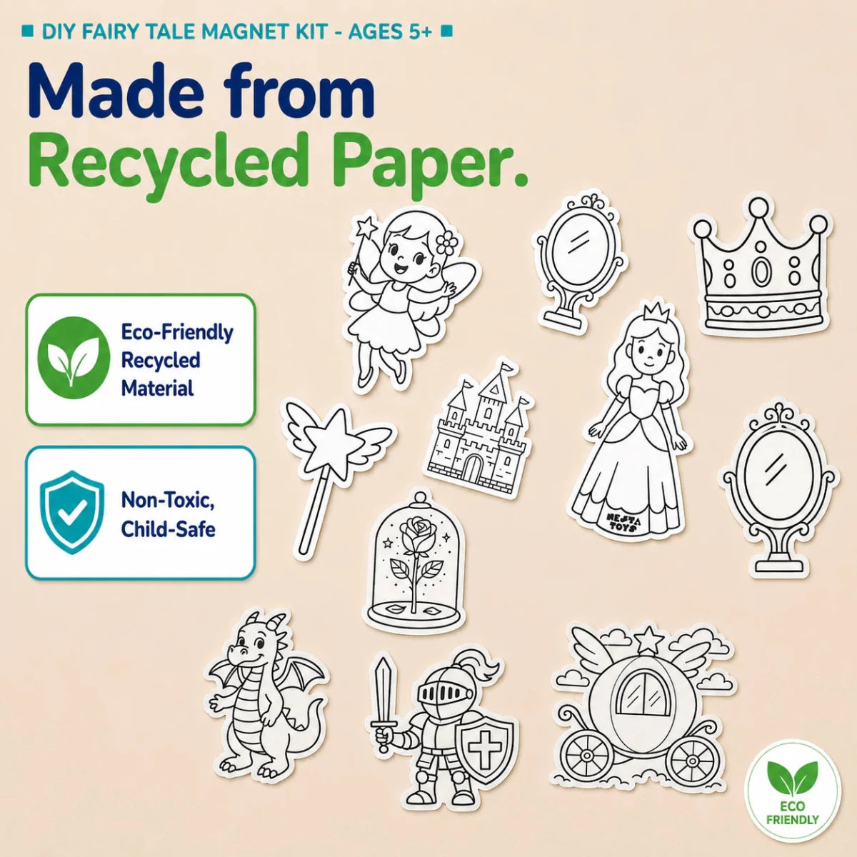 DIY Fridge Magnet (10 Pcs) - Fairy Tale - NESTA TOYS