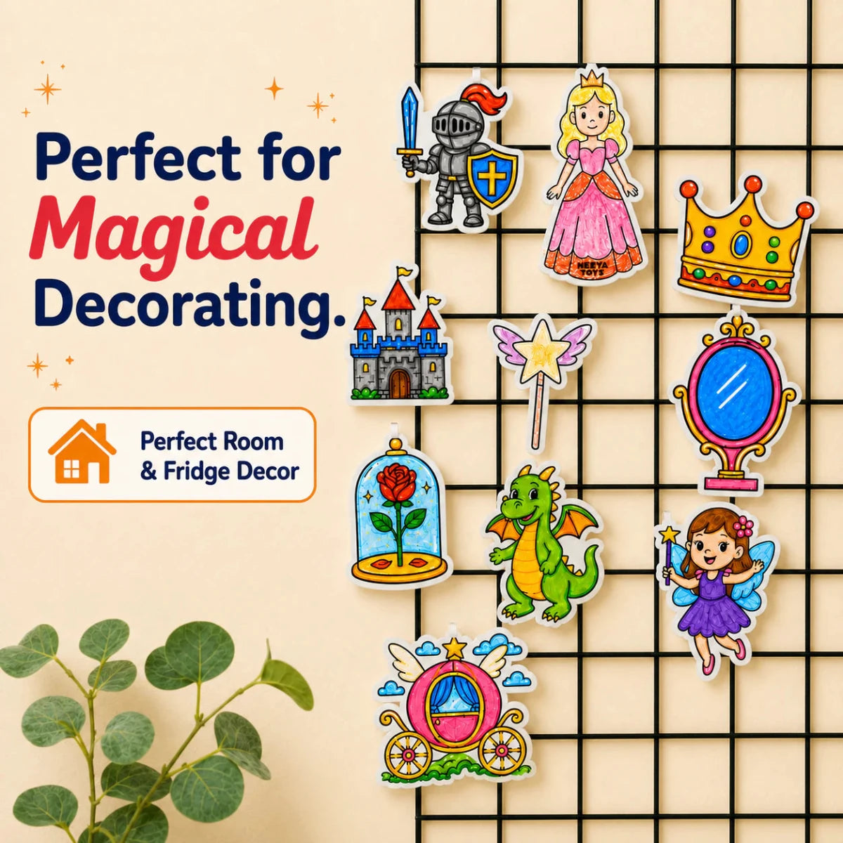DIY Fridge Magnet (10 Pcs) - Fairy Tale - NESTA TOYS