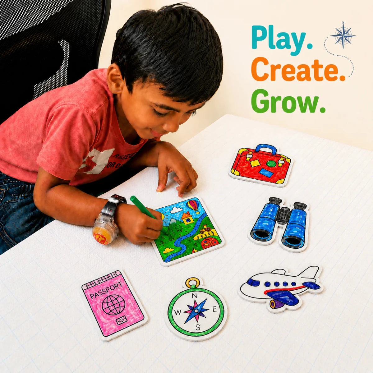 DIY Fridge Magnet (10 Pcs) - World Explorer - NESTA TOYS