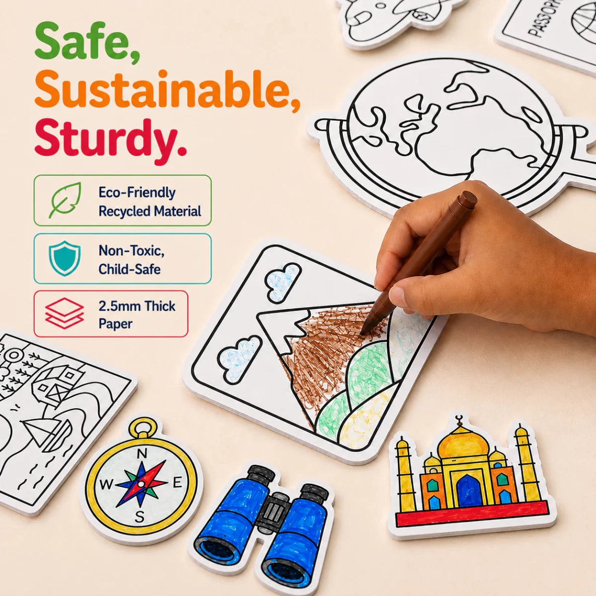 DIY Fridge Magnet (10 Pcs) - World Explorer - NESTA TOYS