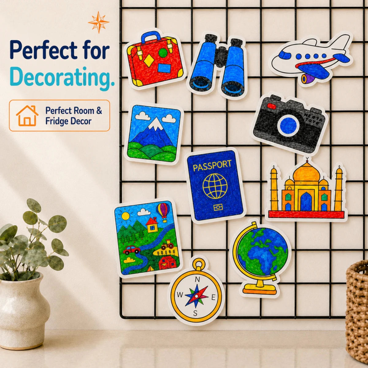DIY Fridge Magnet (10 Pcs) - World Explorer - NESTA TOYS