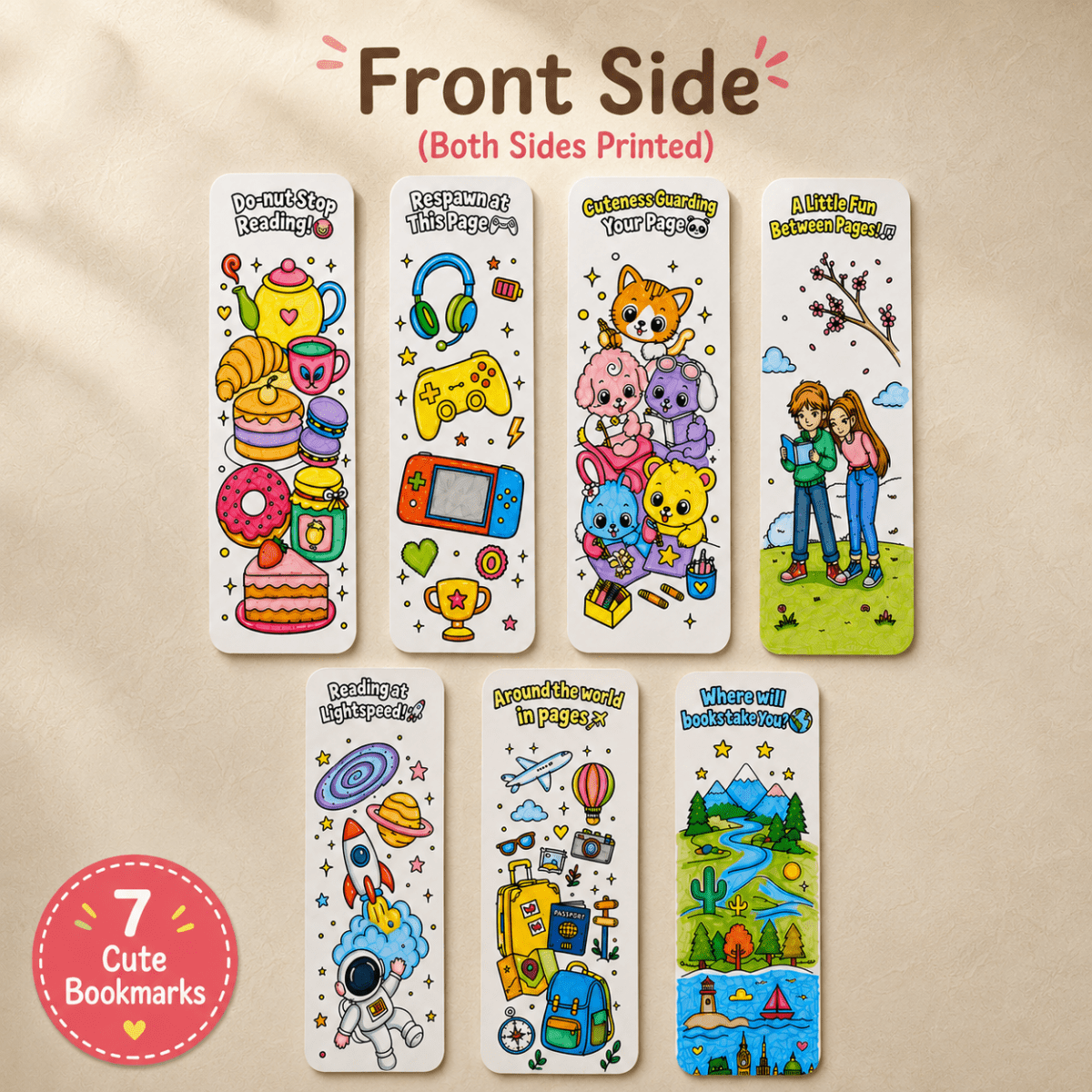 DIY Double-Sided Bookmark Kit (7 Pcs) - Art & Craft Activity for Kids - NESTA TOYS