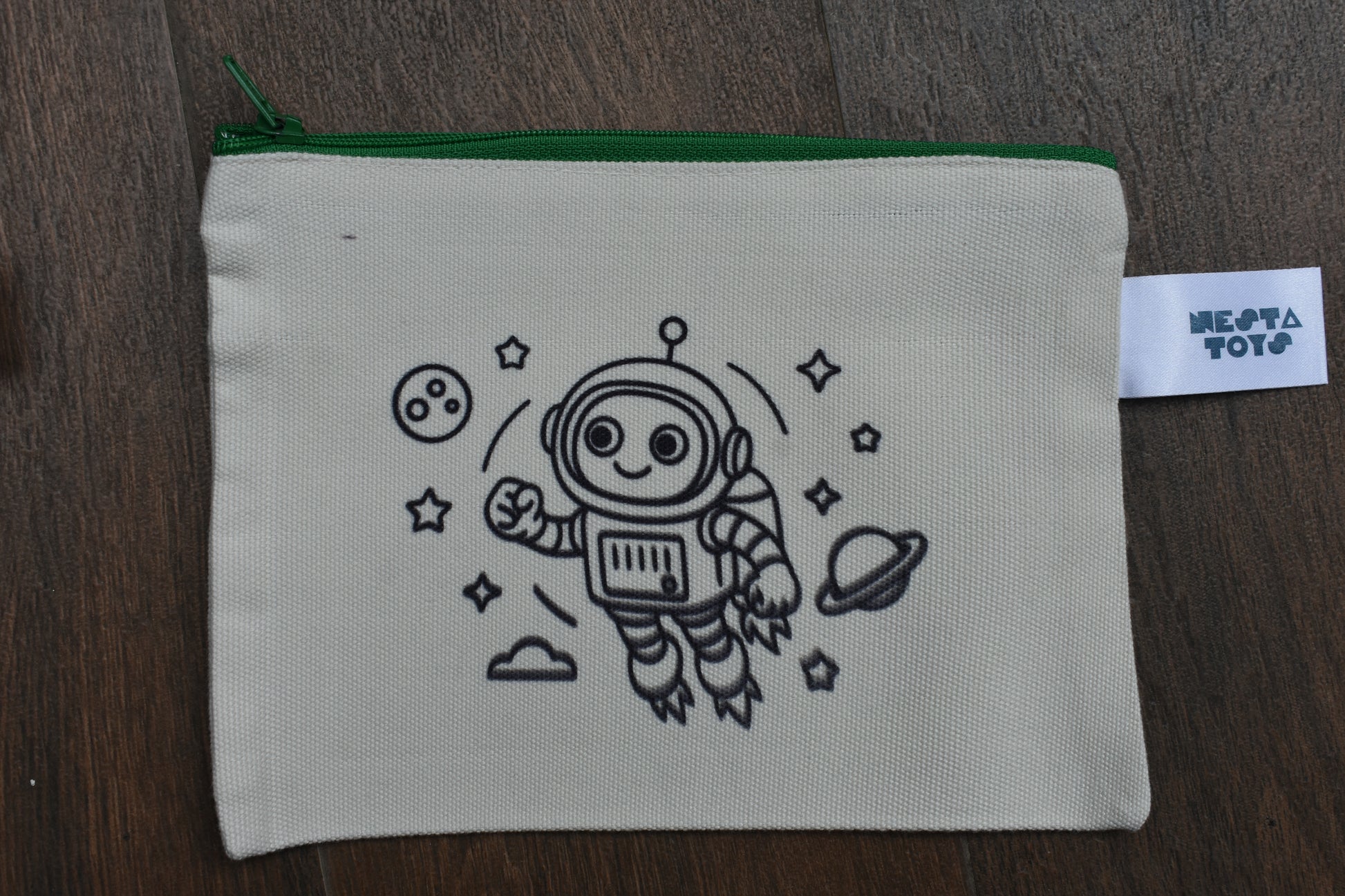 DIY Coloring Cotton Pouch for Kids– Robots and Future Tech