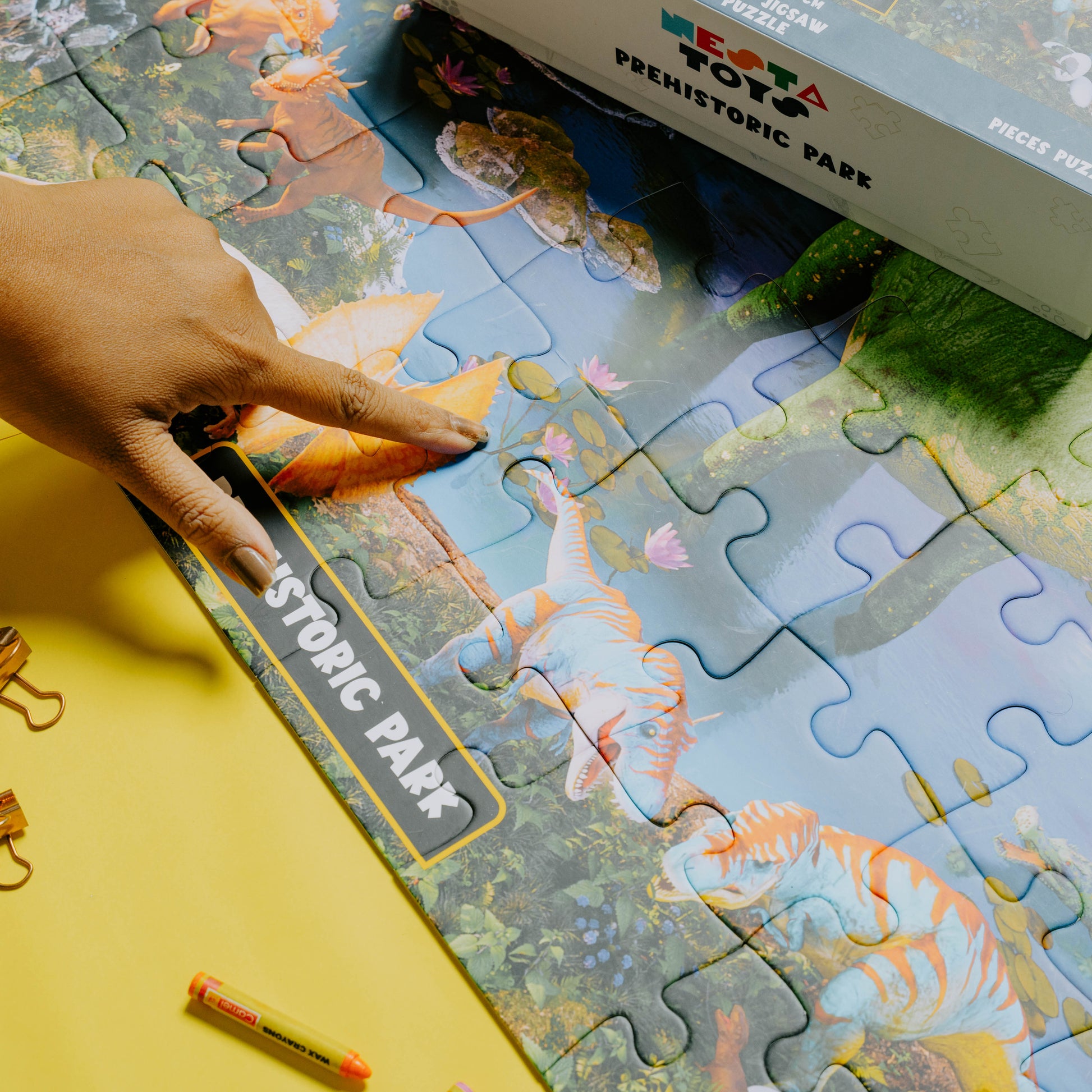 Prehistoric Park Jigsaw Puzzle for Kids (64 Pcs) - nestatoys