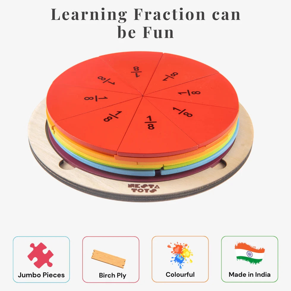 Fraction Puzzle (37 Pcs) - nestatoys
