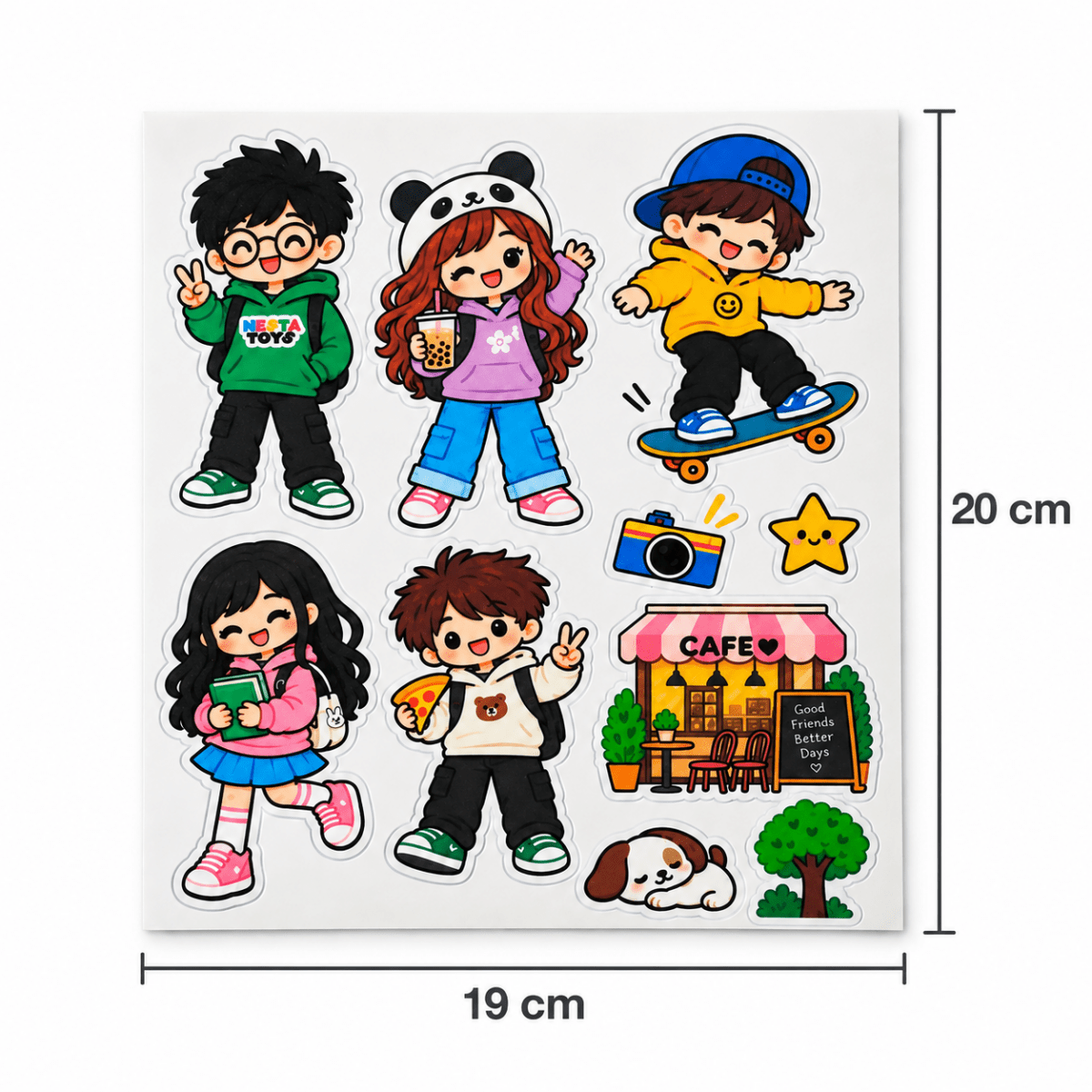 DIY Doodle Tote Bag for Kids - Iron-On Sticker Craft Kit - NESTA TOYS