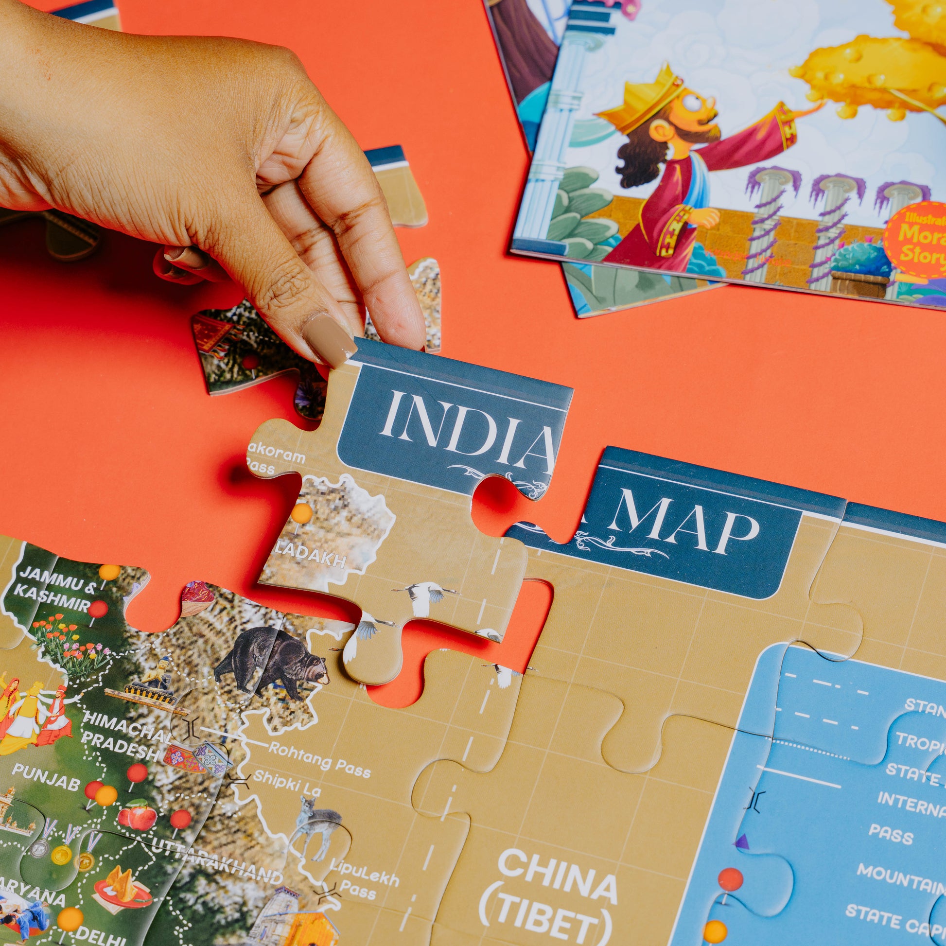 India Map Jigsaw Puzzle (64 Pcs) - nestatoys
