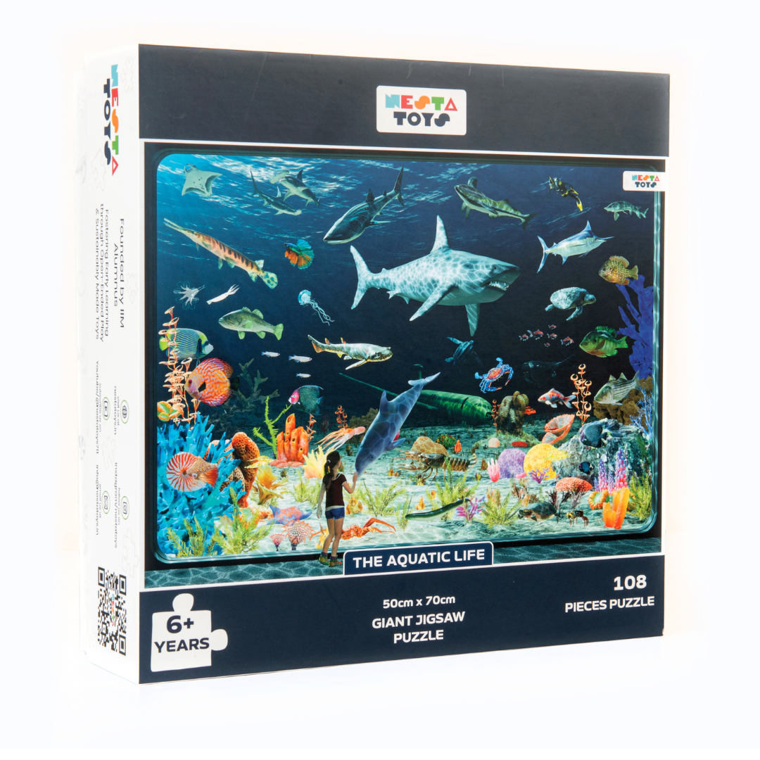 Aquatic Life Jigsaw Puzzle (108 Jumbo Pieces) - nestatoys