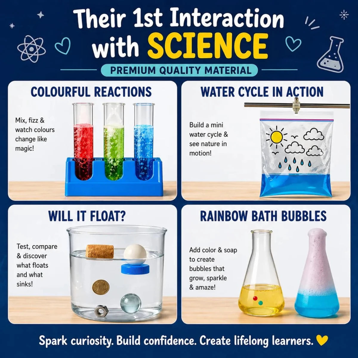 Junior Chemistry Lab Kit - Safe & Fun Science Experiments for Kids - NESTA TOYS