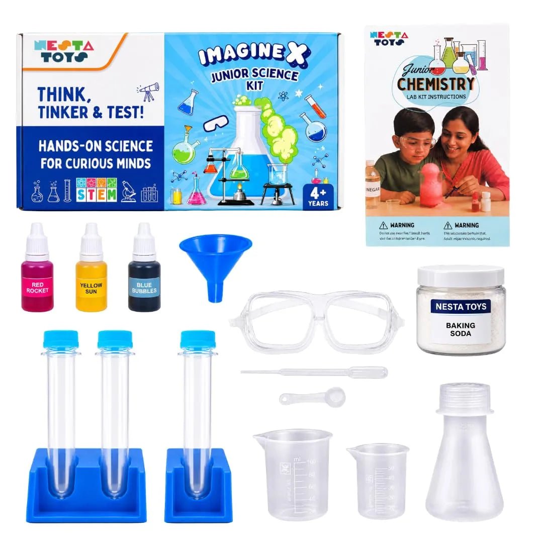 Junior Chemistry Lab Kit - Safe & Fun Science Experiments for Kids - NESTA TOYS