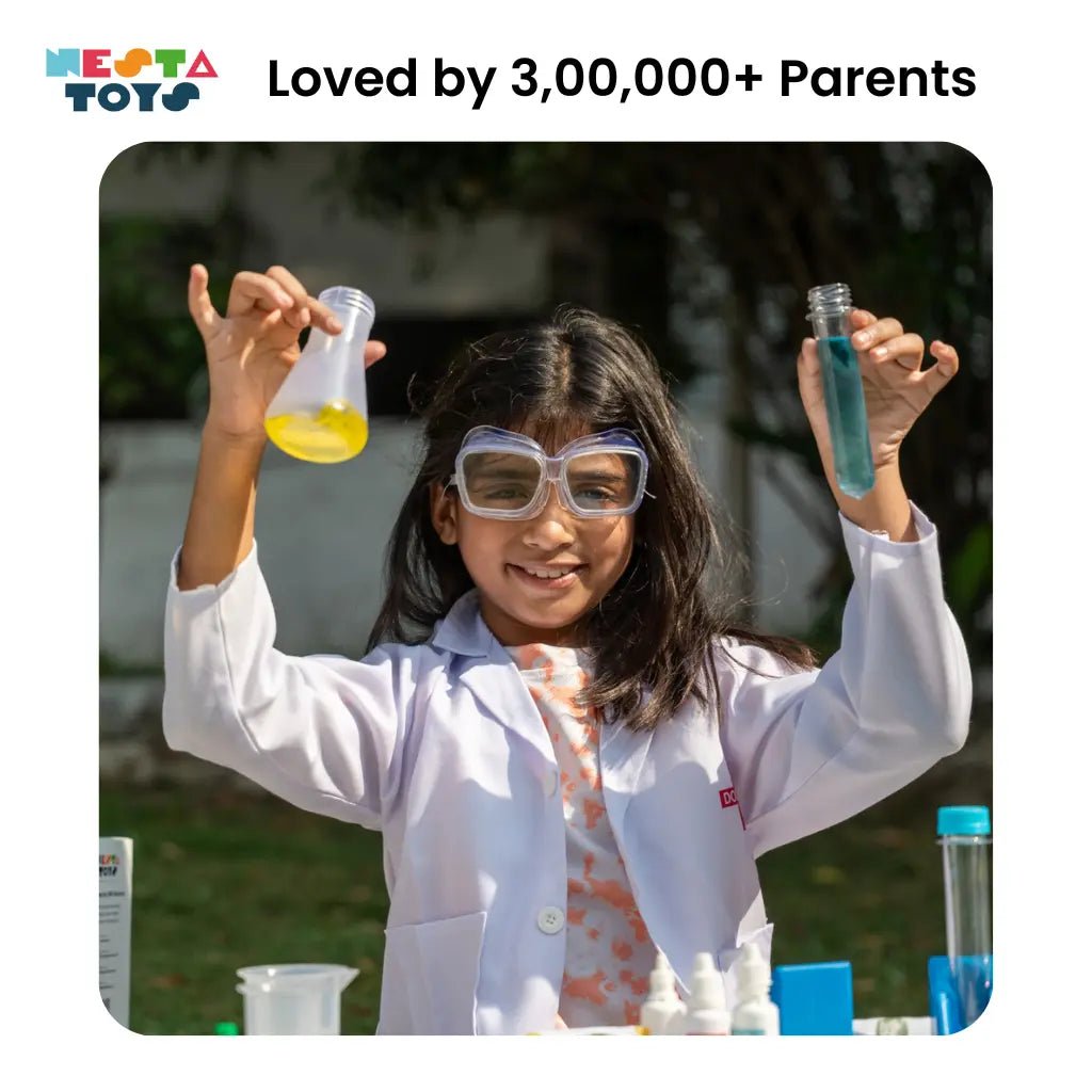 Junior Chemistry Lab Kit - Safe & Fun Science Experiments for Kids - NESTA TOYS