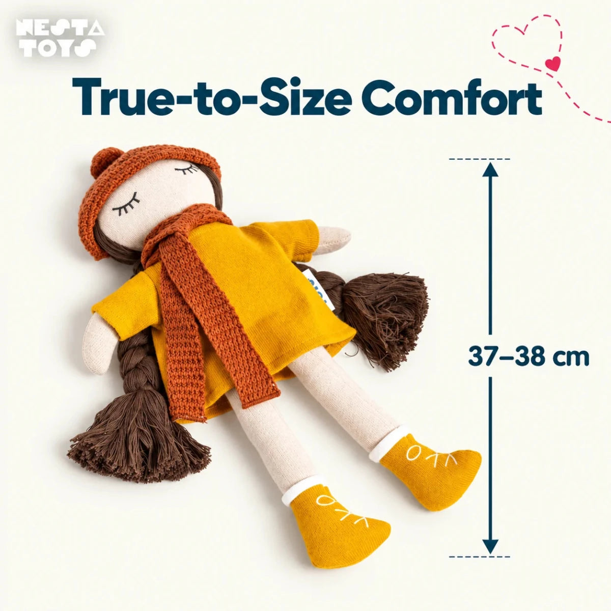 Knitted Cotton Soft Toy Doll - NESTA TOYS