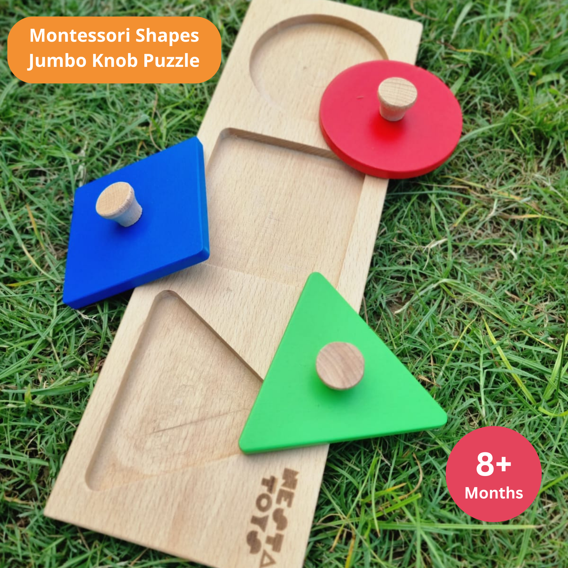Montessori Early Math Shape Knob Puzzle Combo - nestatoys