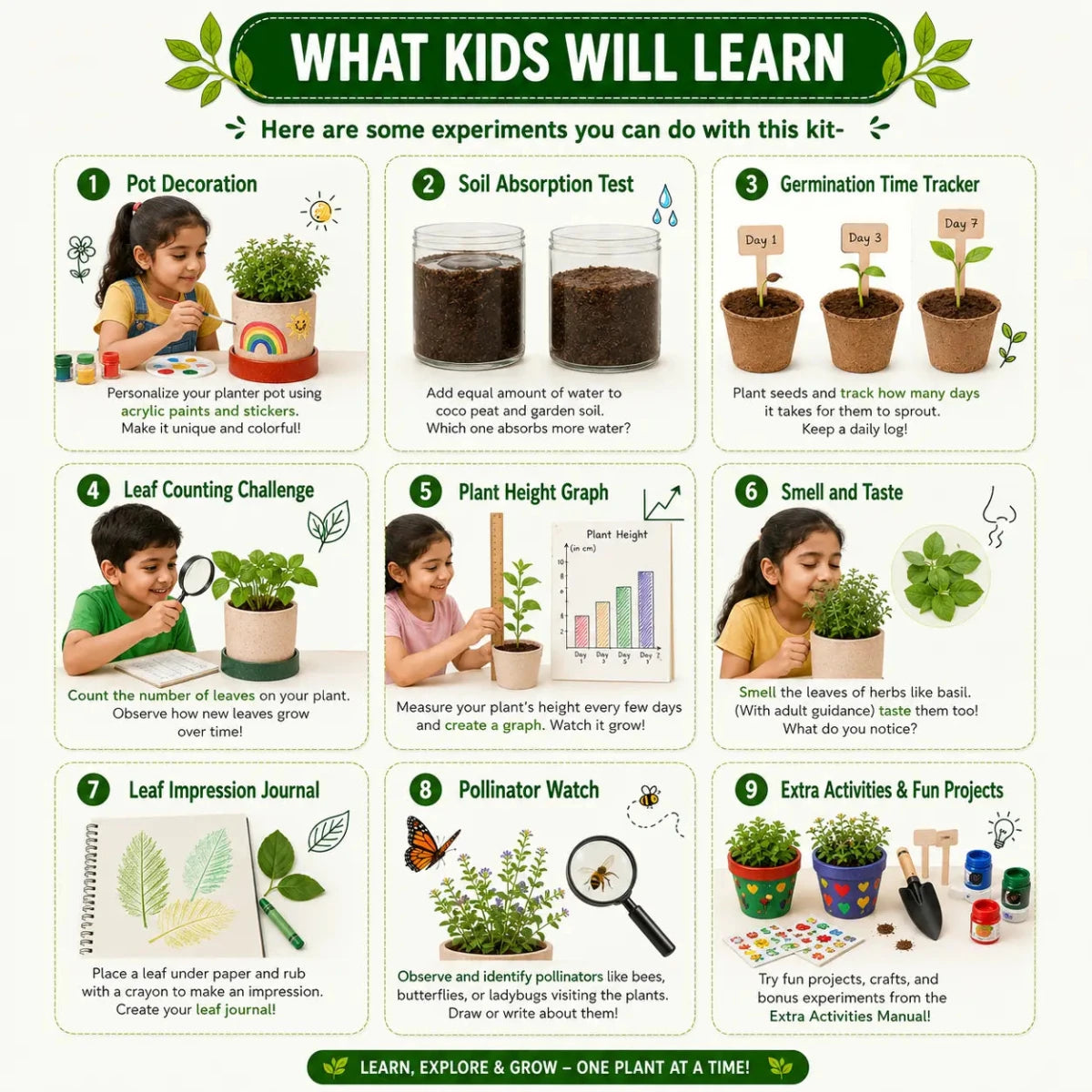Gardening Kit - Flower & Herb Growing STEM Kit - NESTA TOYS