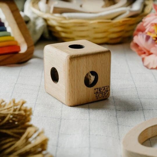 Wooden Cube Rattle - NESTA TOYS