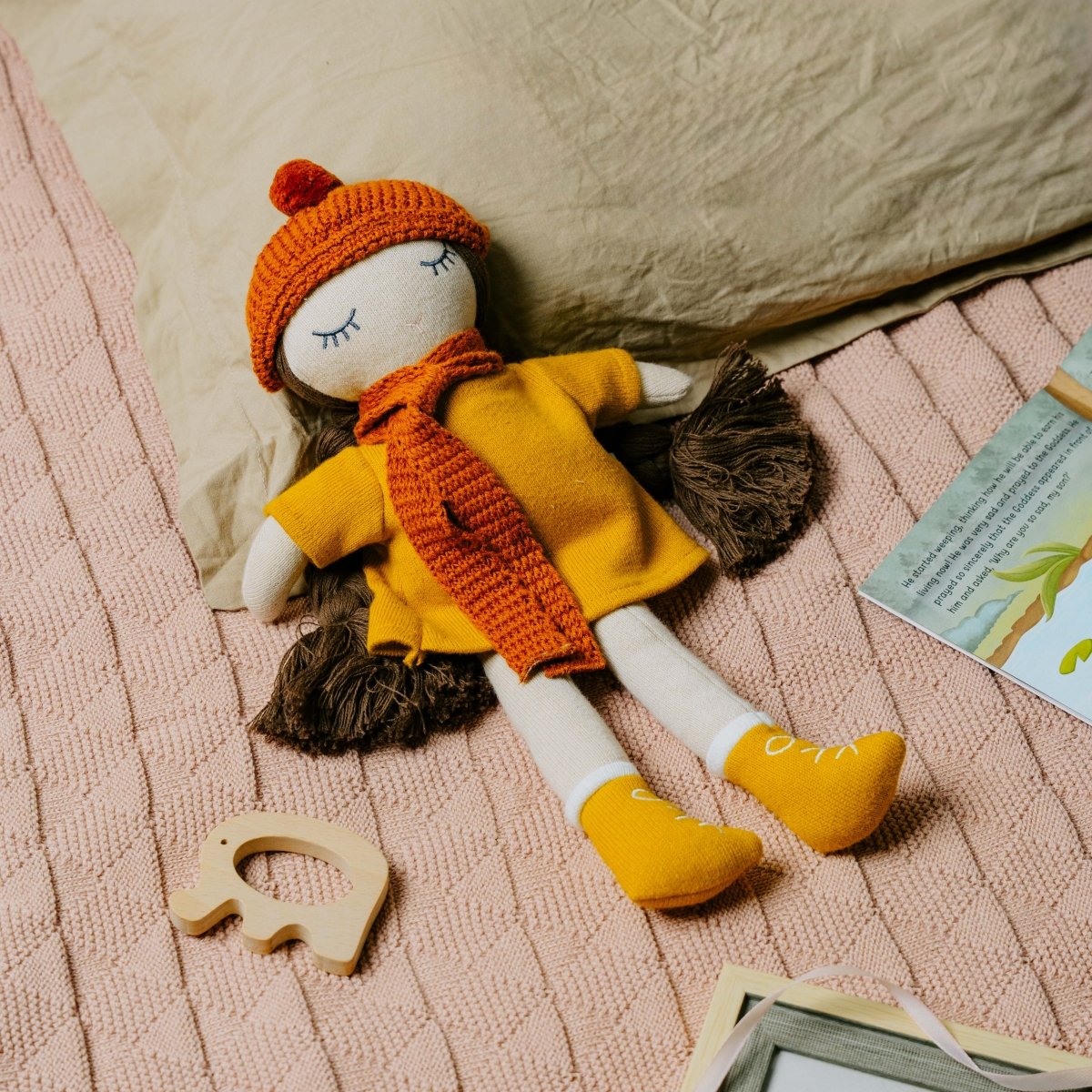 Knitted Cotton Soft Toy Doll - NESTA TOYS